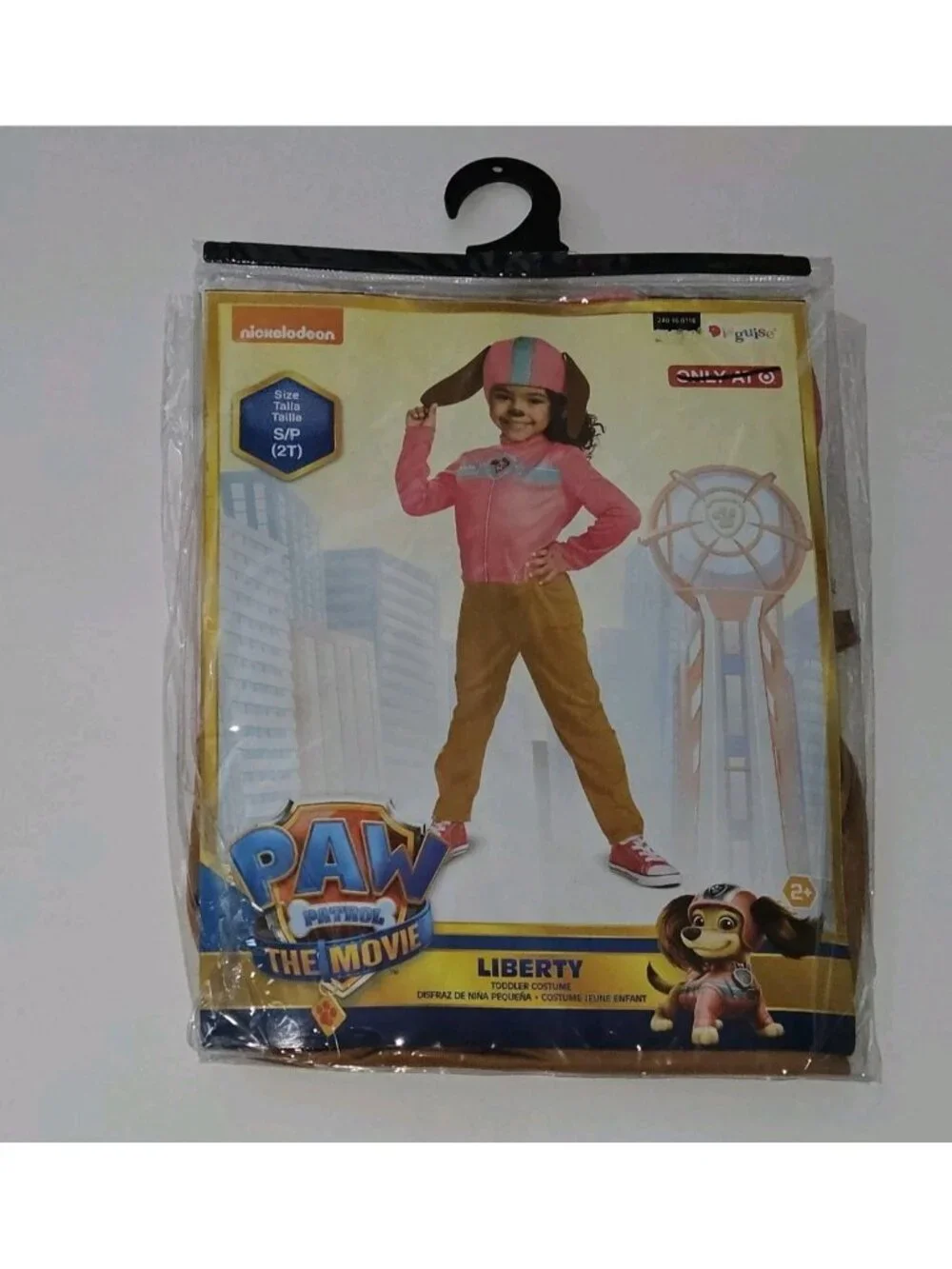 NEW Paw Patrol Liberty Halloween Costume Girls Toddler 2T Disguise Brown Pink